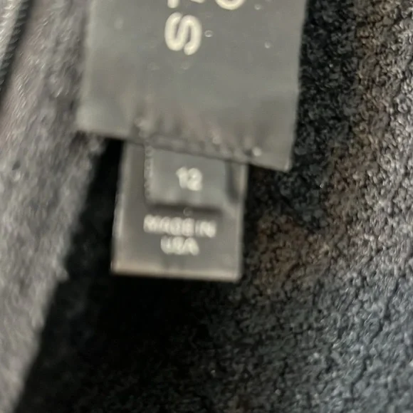 St. John Caviar black dress, size 12. Sleeveless with zip closure on back. - Picture 5 of 9